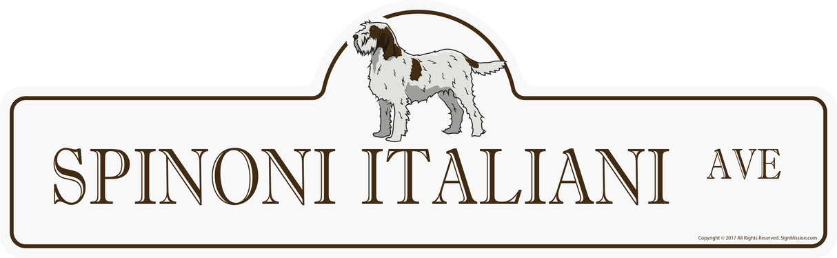 Spinoni Italiani Street Sign