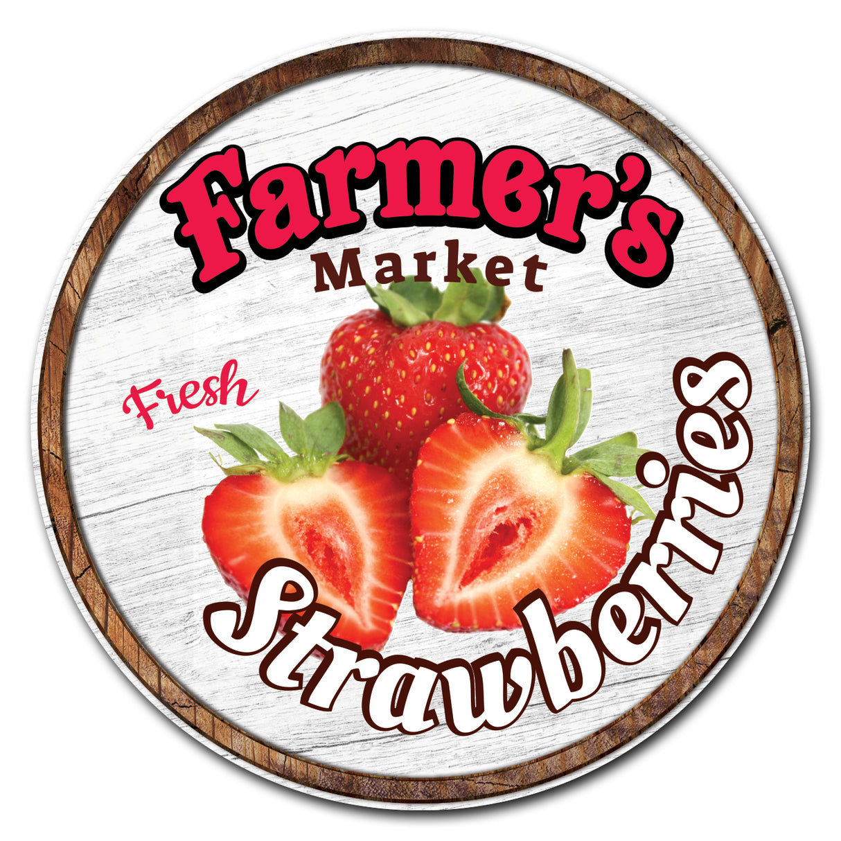Farmer's Market Strawberries Circle