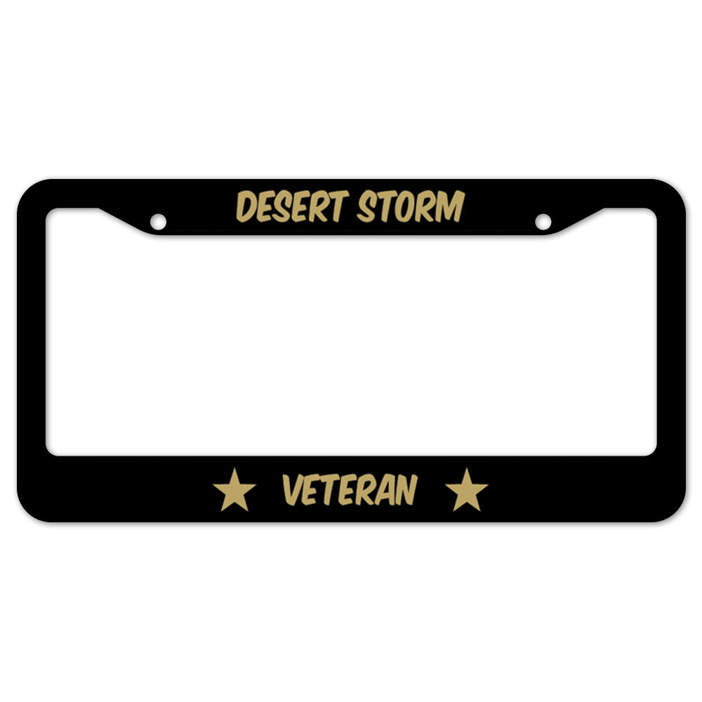 Desert Storm Veteran License Plate Frame