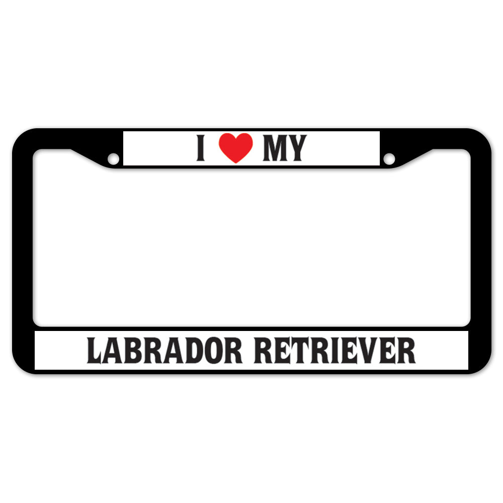 I Heart My Labrador Retriever License Plate Frame