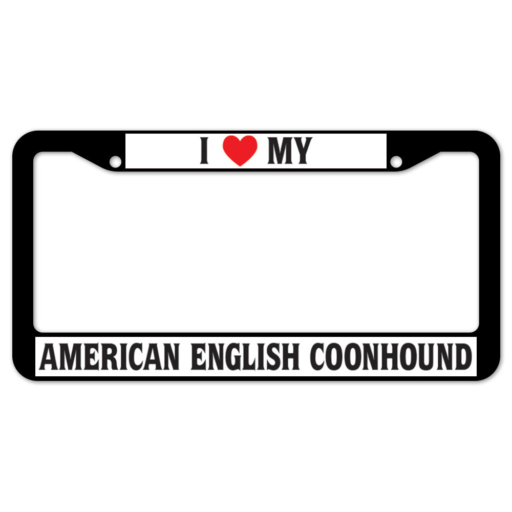 I Heart My American English Coonhound License Plate Frame