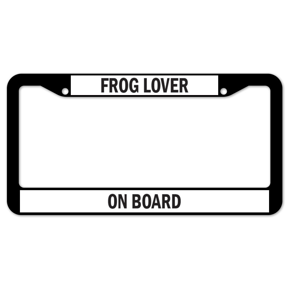 Frog Lover On Board License Plate Frame