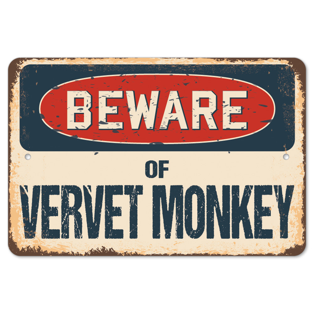 Beware Of Vervet Monkey