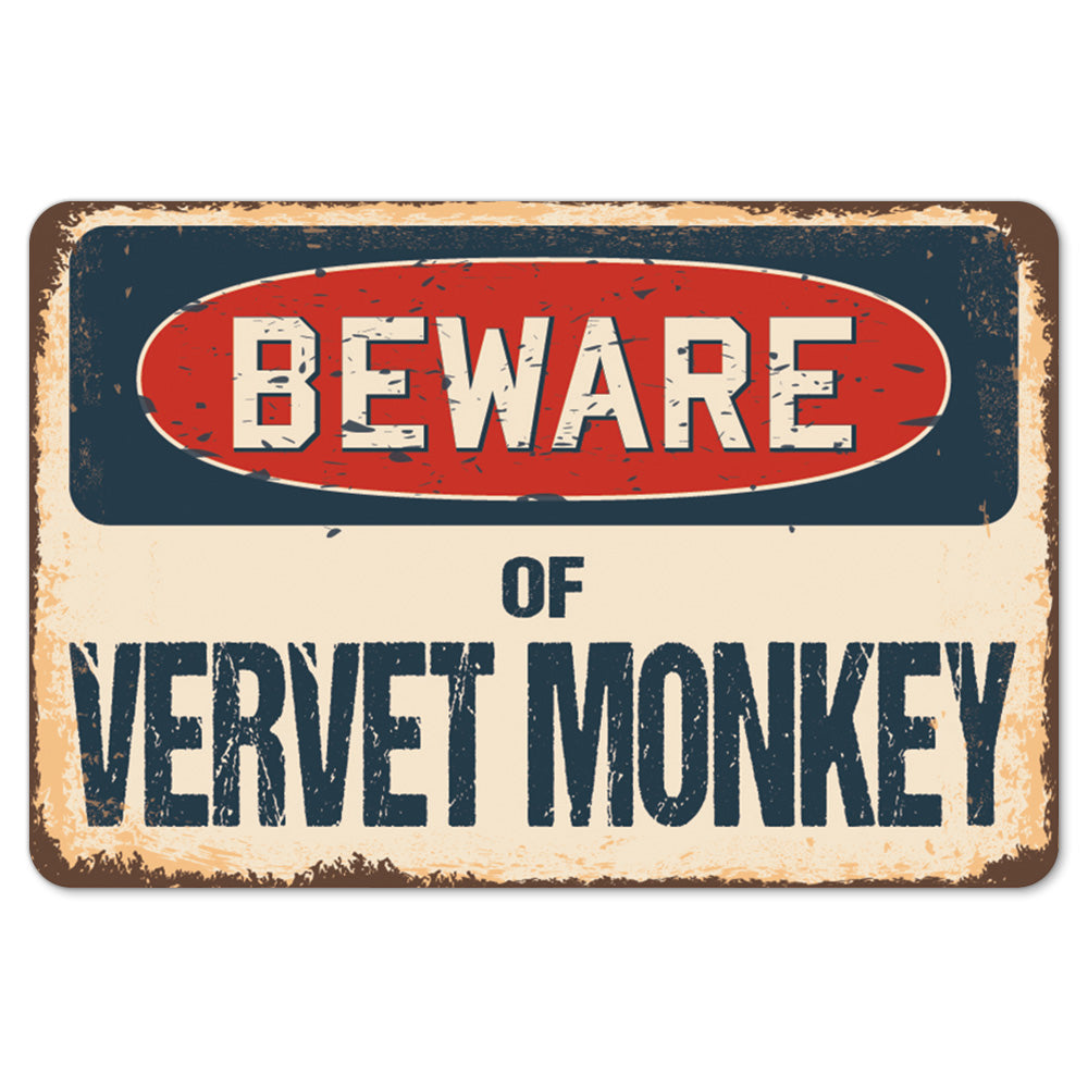 Beware Of Vervet Monkey