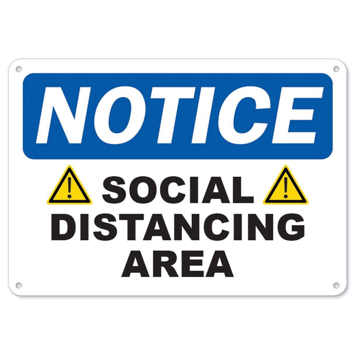 Caution Social Distancing Area