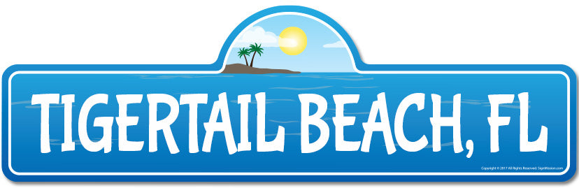 Tigertail, FL Florida Beach Street Sign
