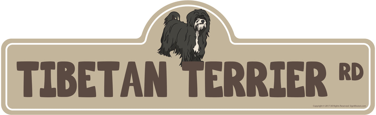 Tibetan Terrier Street Sign