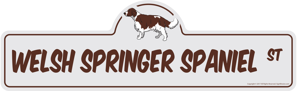 Welsh Springer Spaniel Street Sign