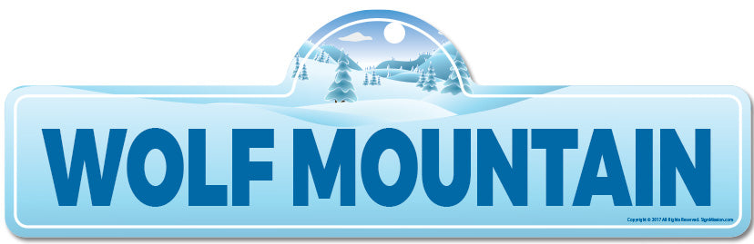 Wolf Mountain Street Sign
