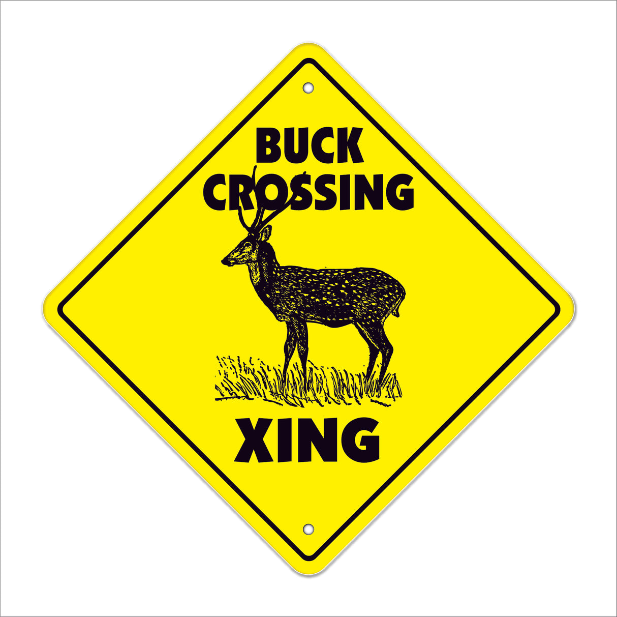 Buck Crossing Sign