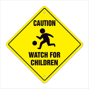 Caution Watch For Children Crossing Sign
