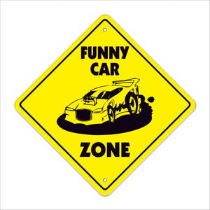 Funny Car Crossing Sign