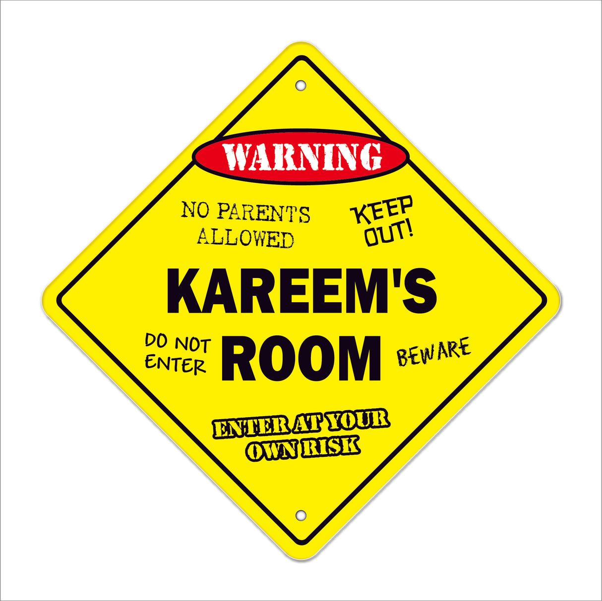 Kareem's Room Sign