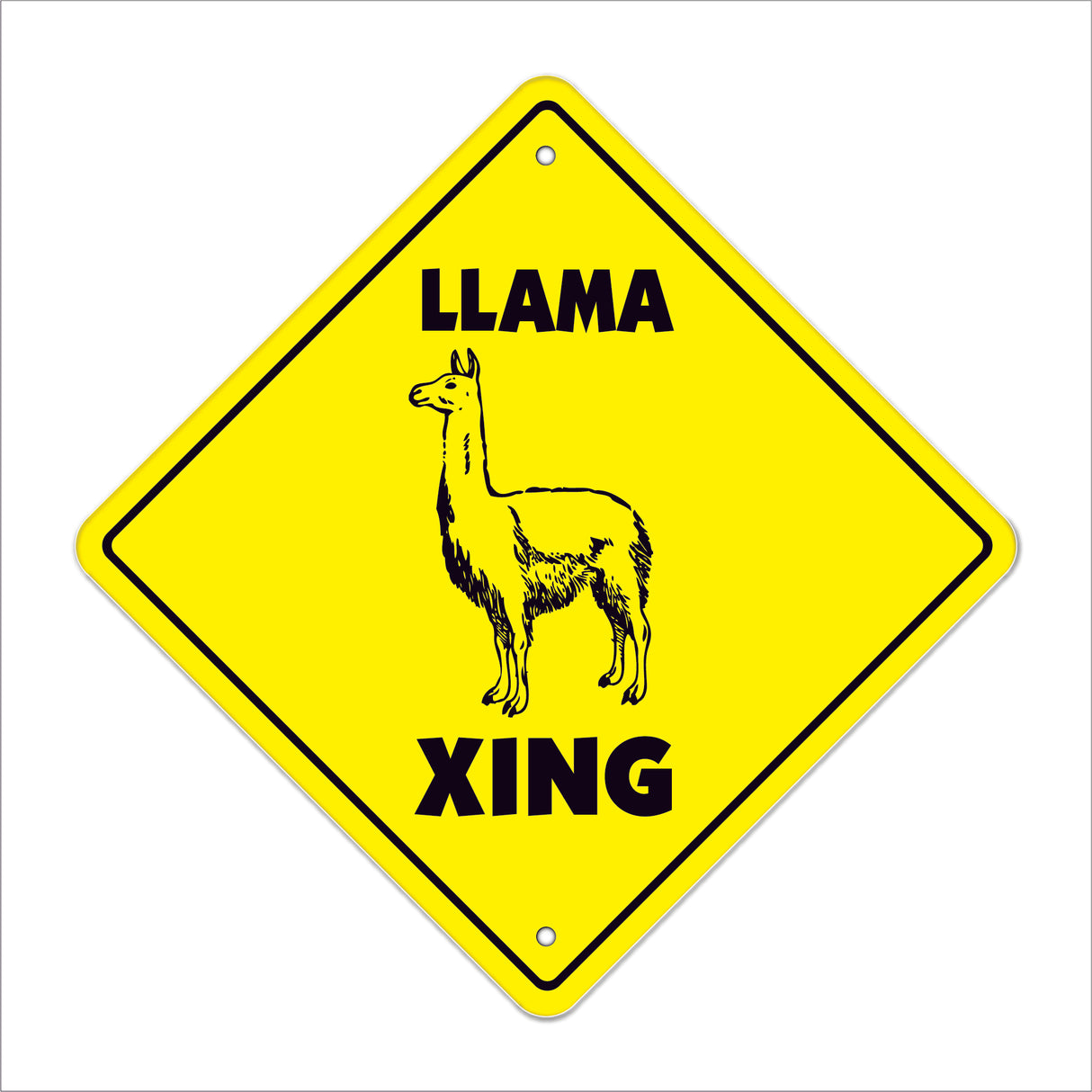 Llama Crossing Sign