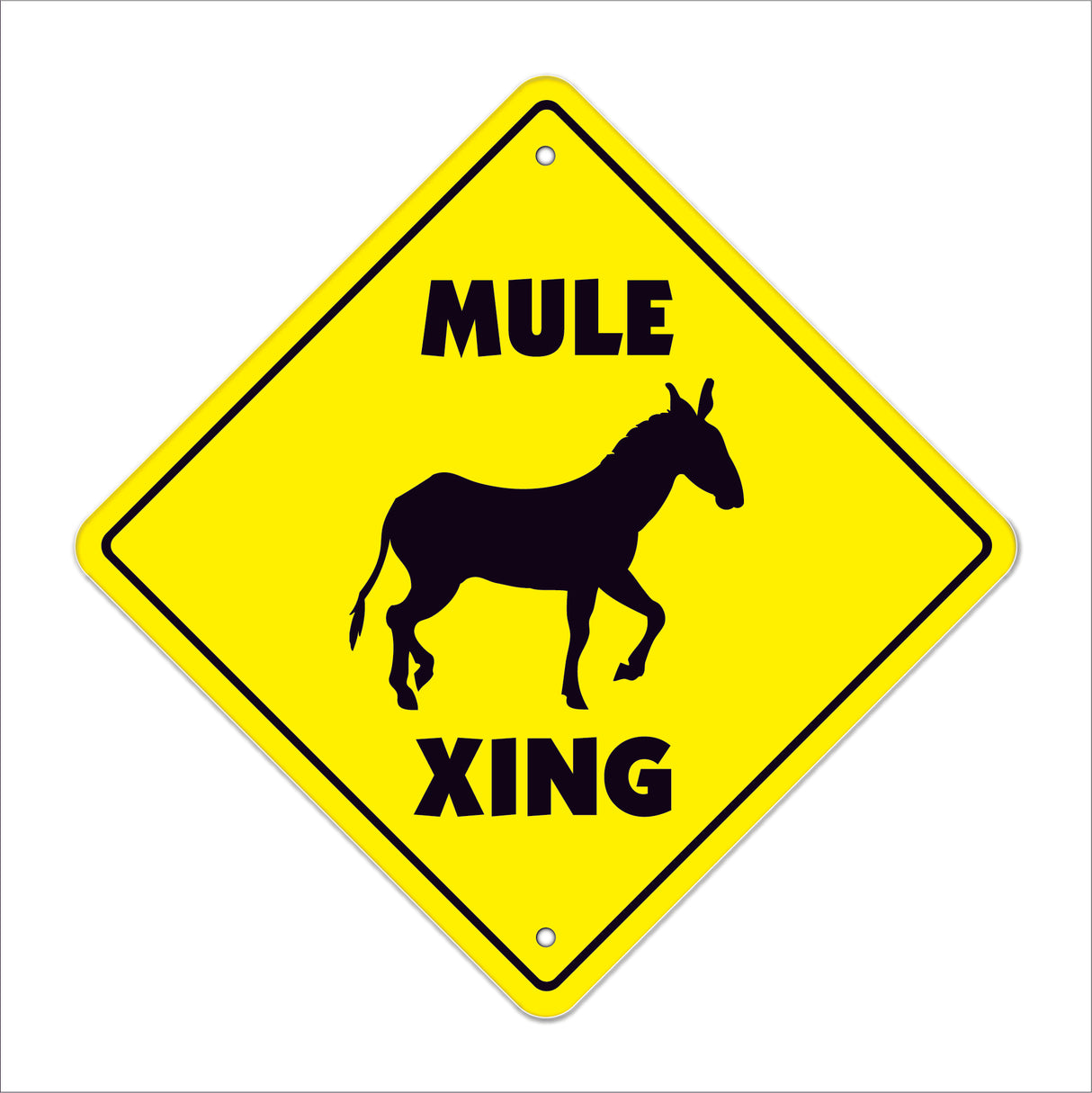 Mule Crossing Sign