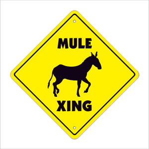 Mule Crossing Sign