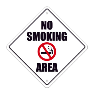 No Smoking Crossing Sign