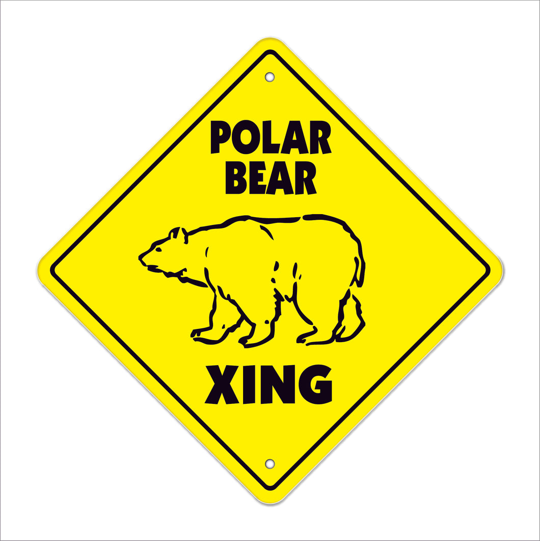 Polar Bear Crossing Sign