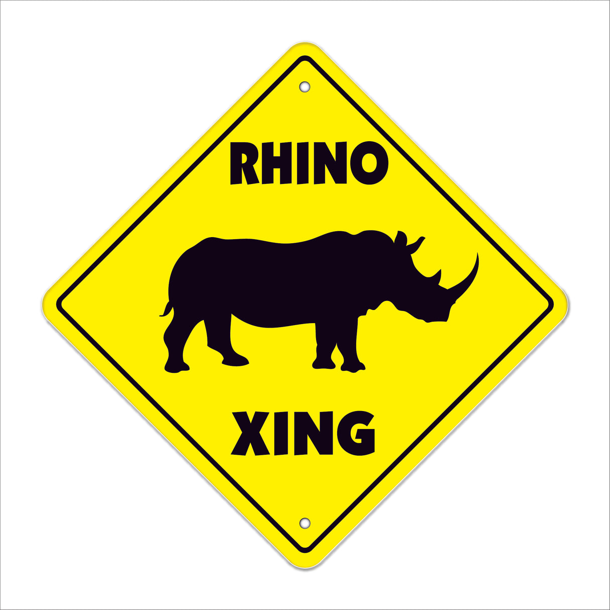 Rhino Crossing Sign
