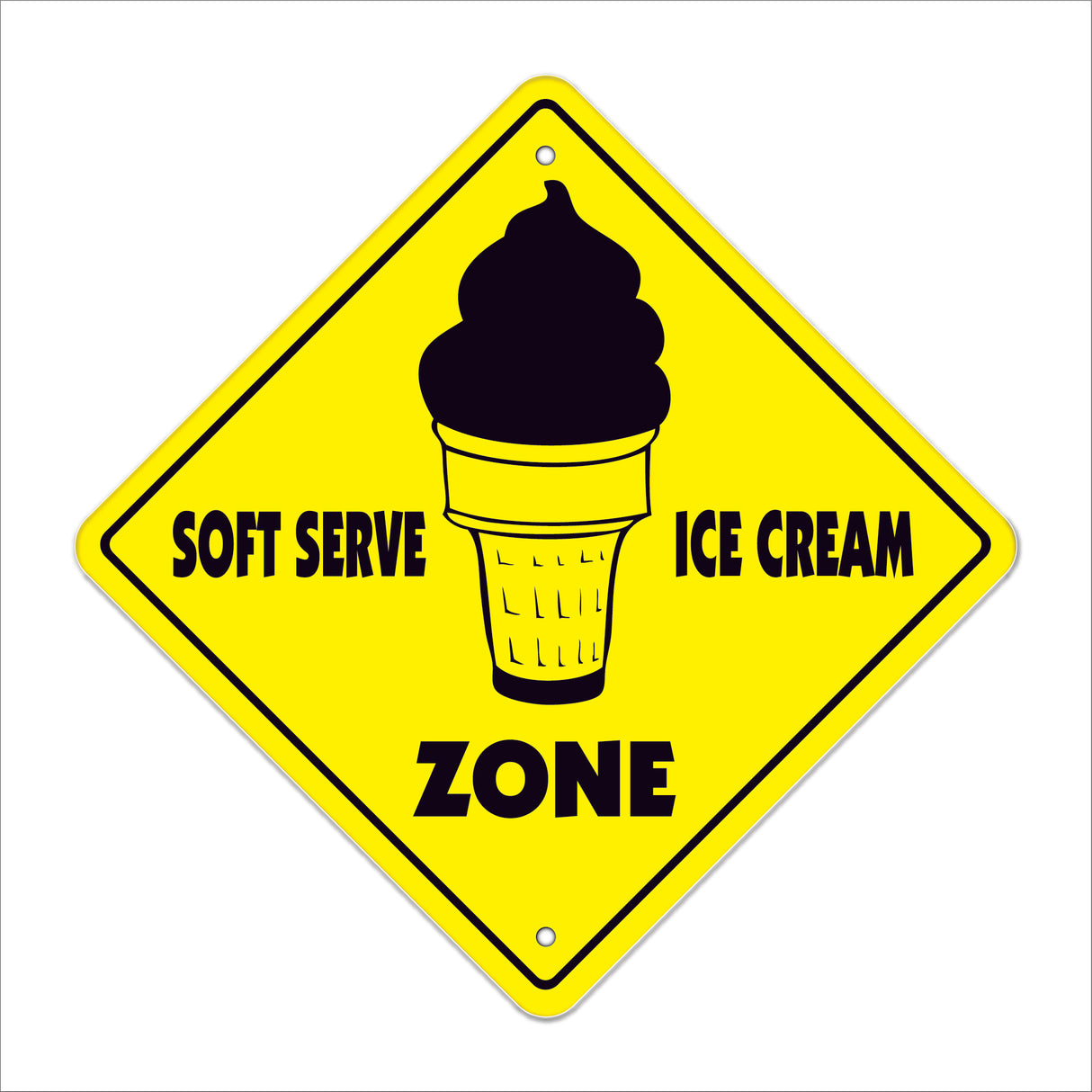 Soft Serve Ice Cream Crossing Sign
