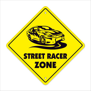 Street Racer Crossing Sign