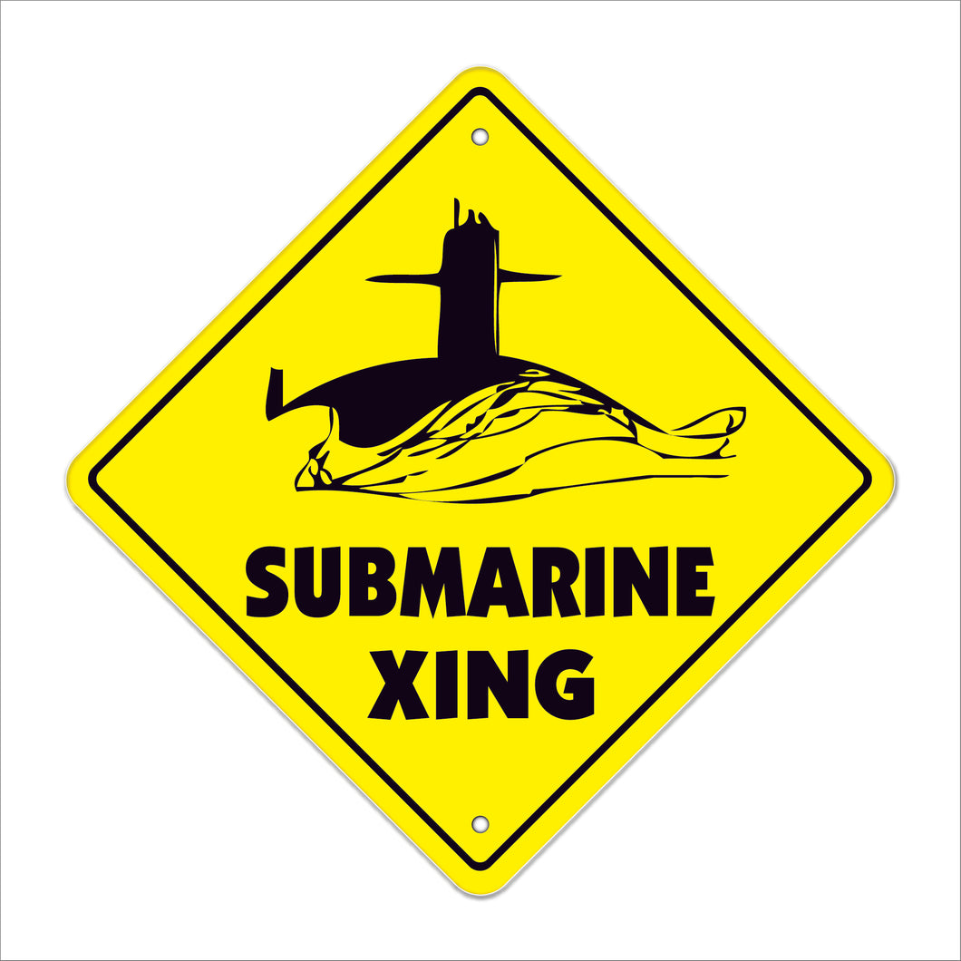 Submarine Xing Crossing Sign