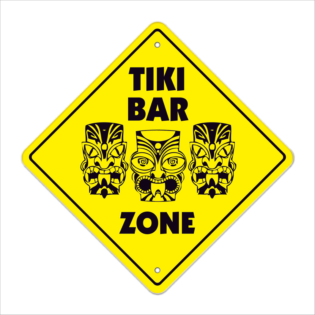 Tiki Bar Crossing Sign