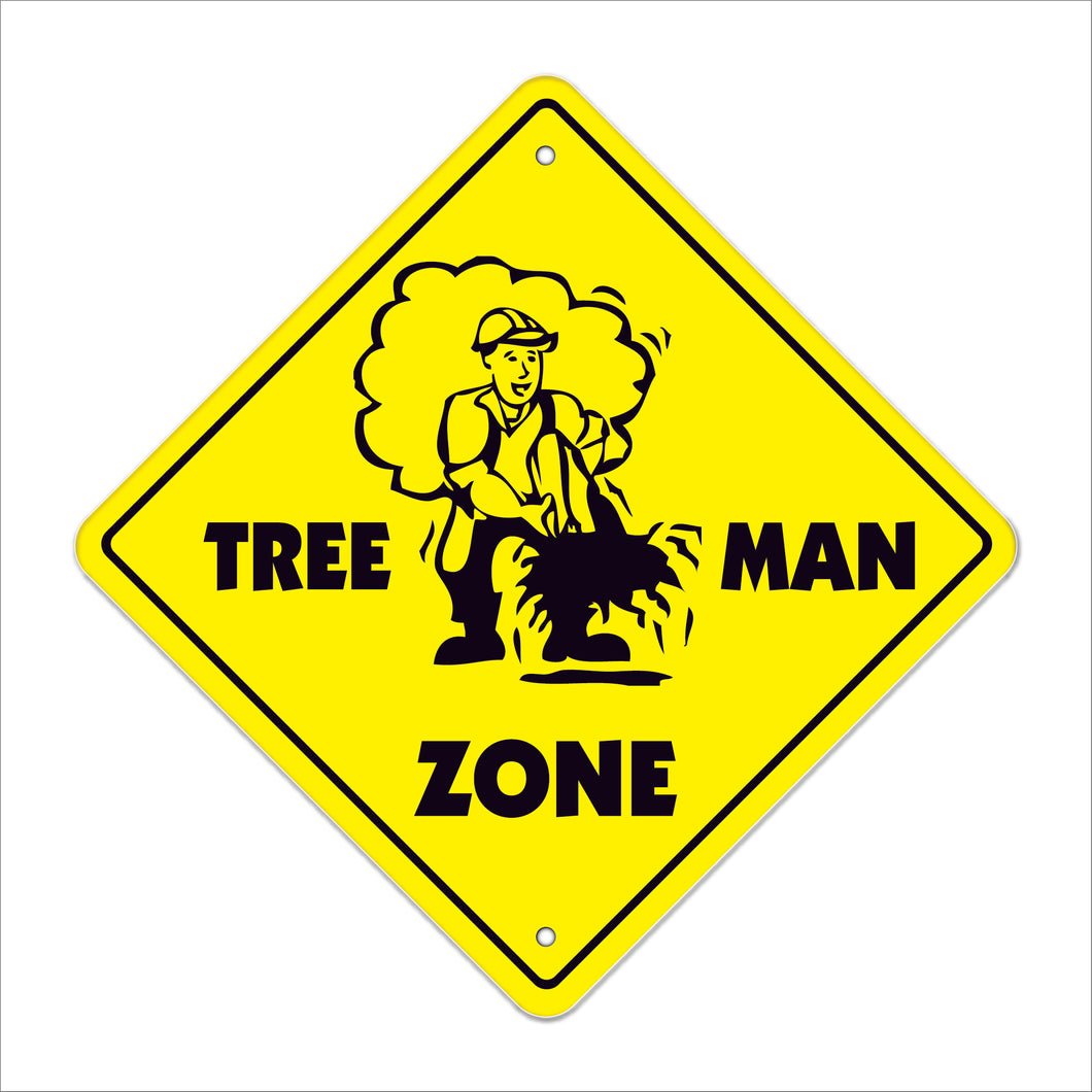 Tree Man Crossing Sign