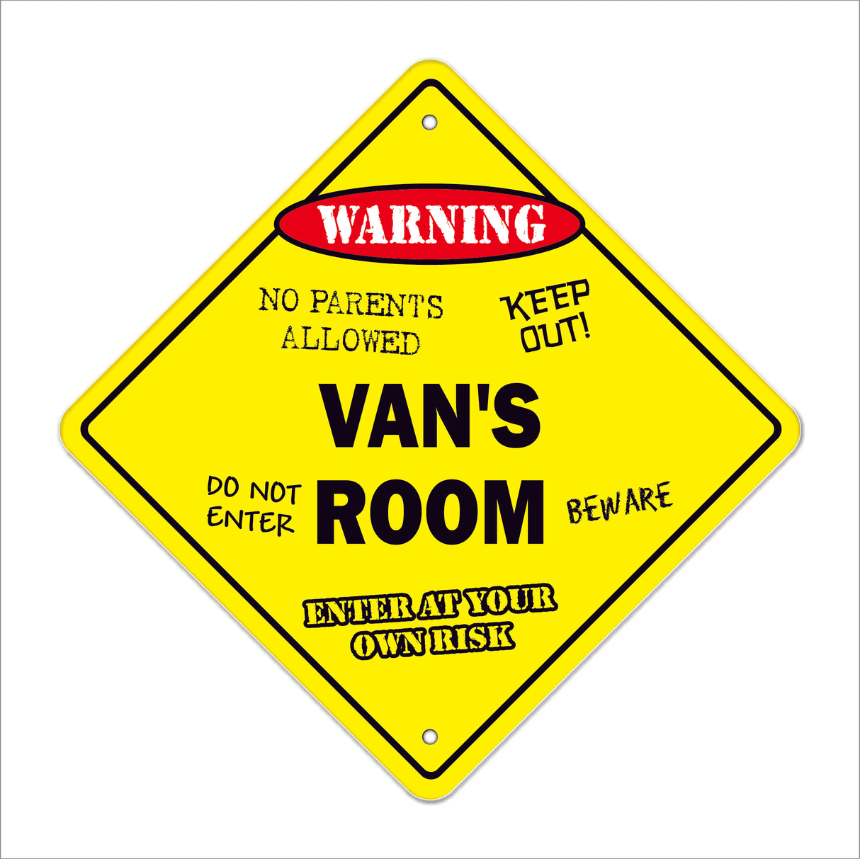 Van's Room Sign