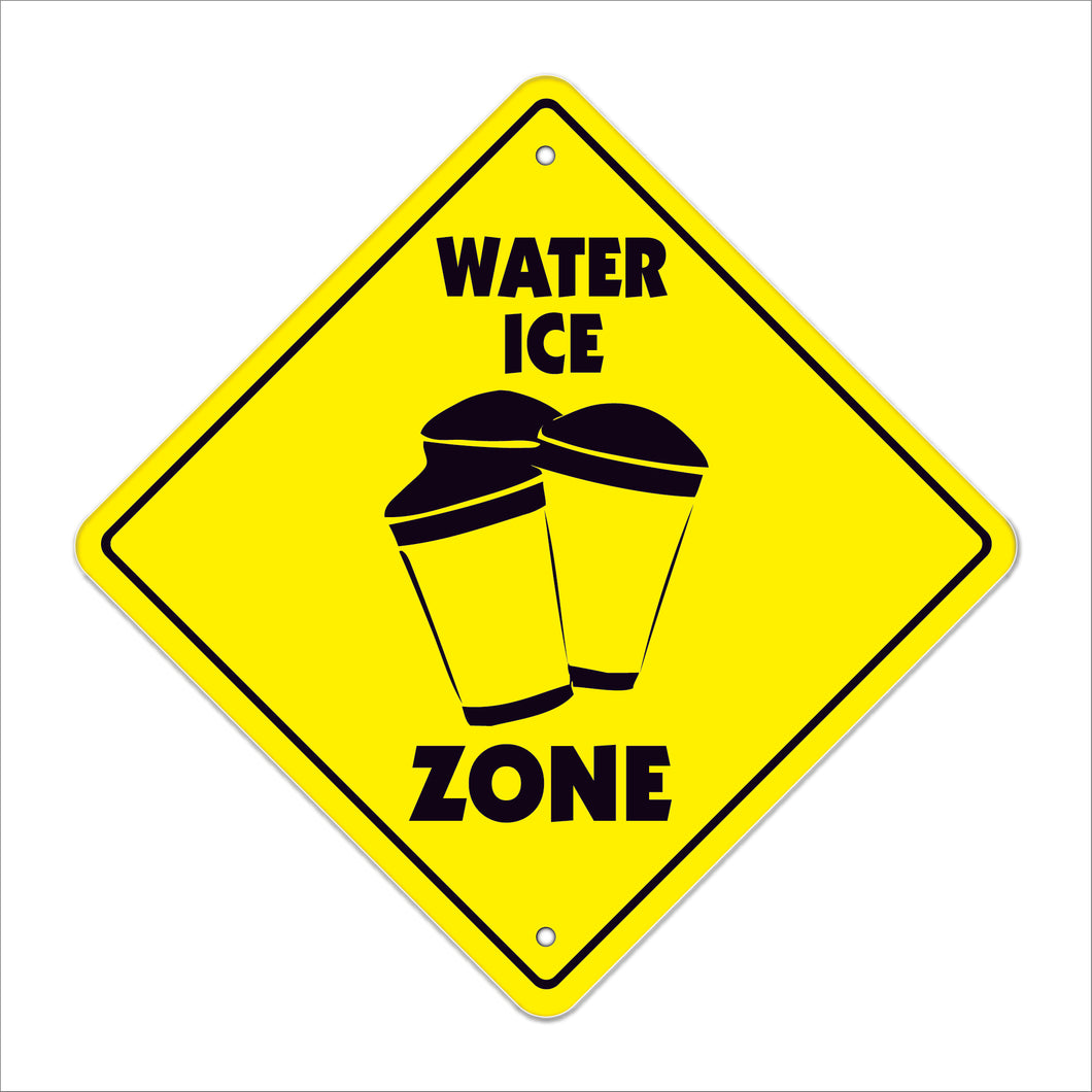 Water Ice Crossing Sign