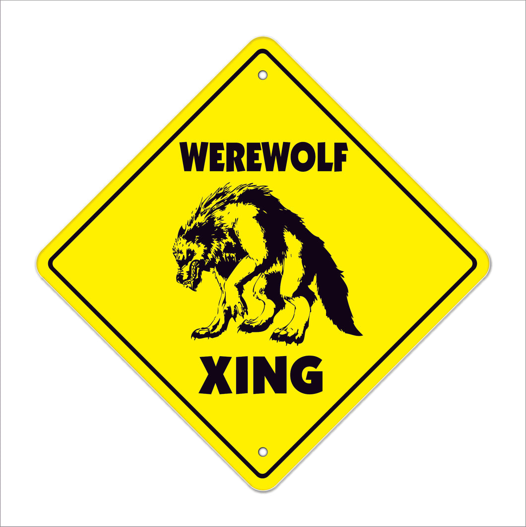Werewolf Crossing Sign