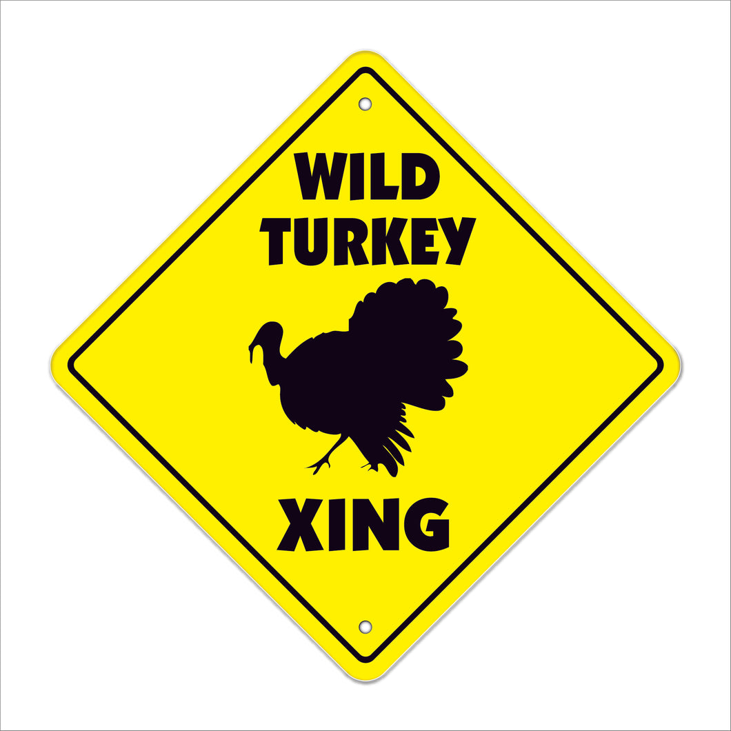 Wild Turkey Crossing Sign