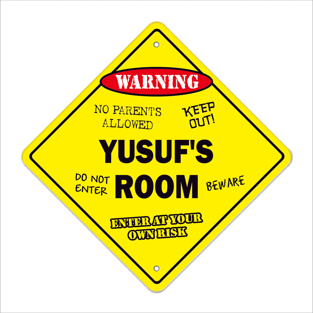 Yusuf's Room Sign