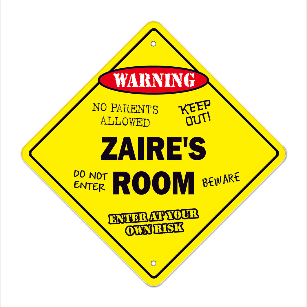 Zaire's Room Sign