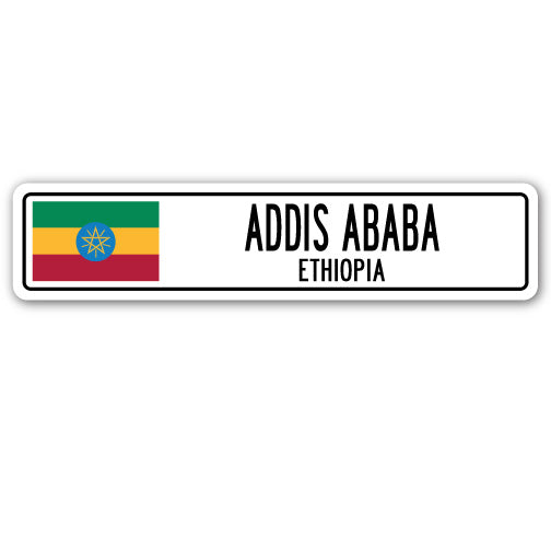 ADDIS ABABA, ETHIOPIA Street Sign