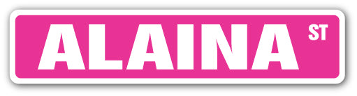 Alaina Street Vinyl Decal Sticker
