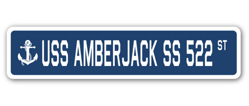 USS AMBERJACK SS 522 Street Sign