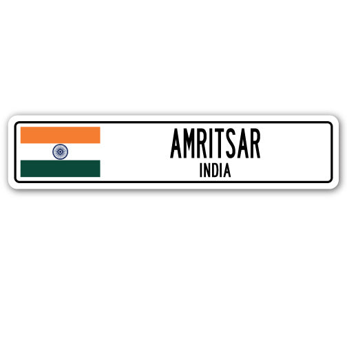 AMRITSAR, INDIA Street Sign