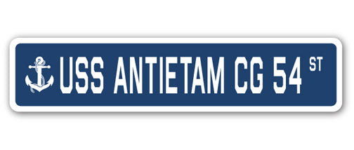 USS ANTIETAM CG 54 Street Sign