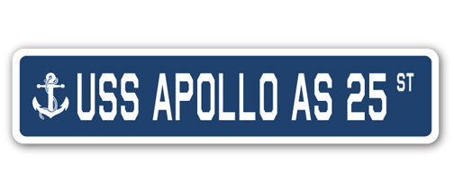 USS APOLLO AS 25 Street Sign