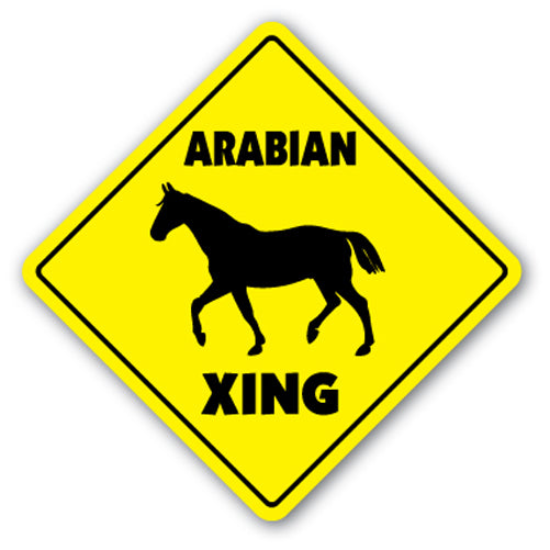 Arabian Horse Crossing Vinyl Decal Sticker