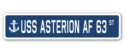USS ASTERION AF 63 Street Sign