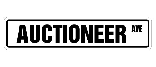 Auctioneer Street Vinyl Decal Sticker