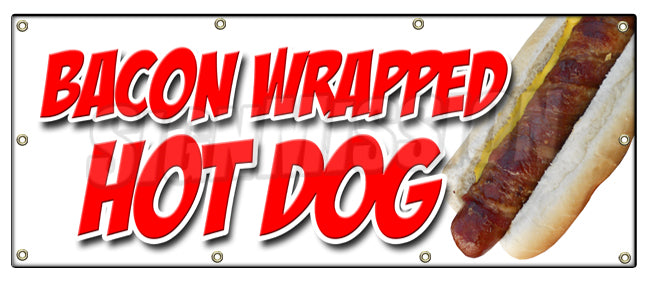 Bacon Wrapped Hot Dog Banner