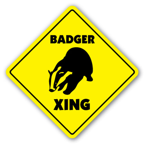 Badger Crossing Vinyl Decal Sticker