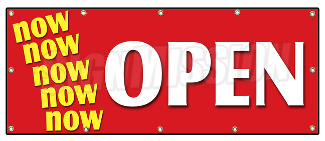Now Open Banner