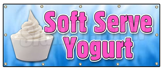Soft Serve Yogurt Banner