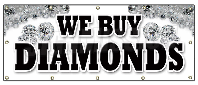 We Buy Diamonds Banner