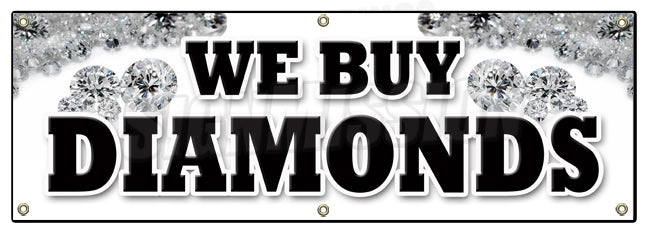 We Buy Diamonds Banner