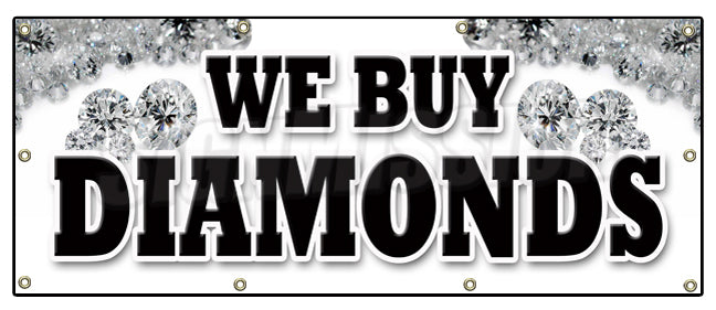 We Buy Diamonds Banner